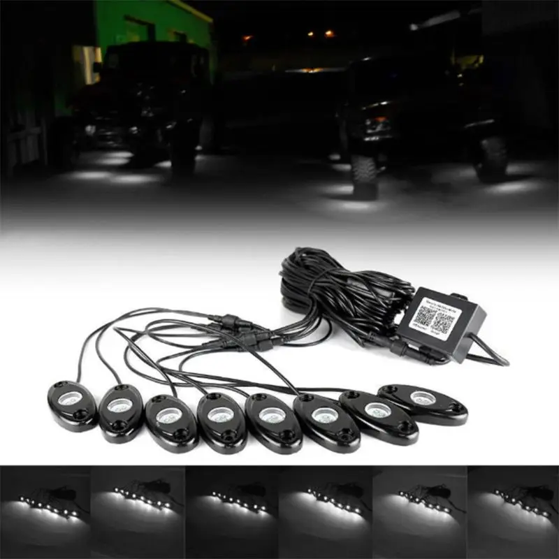 12 шт. 9 Вт светодиодный свет рок для внедорожных Грузовиков лодок под корпусом лампы