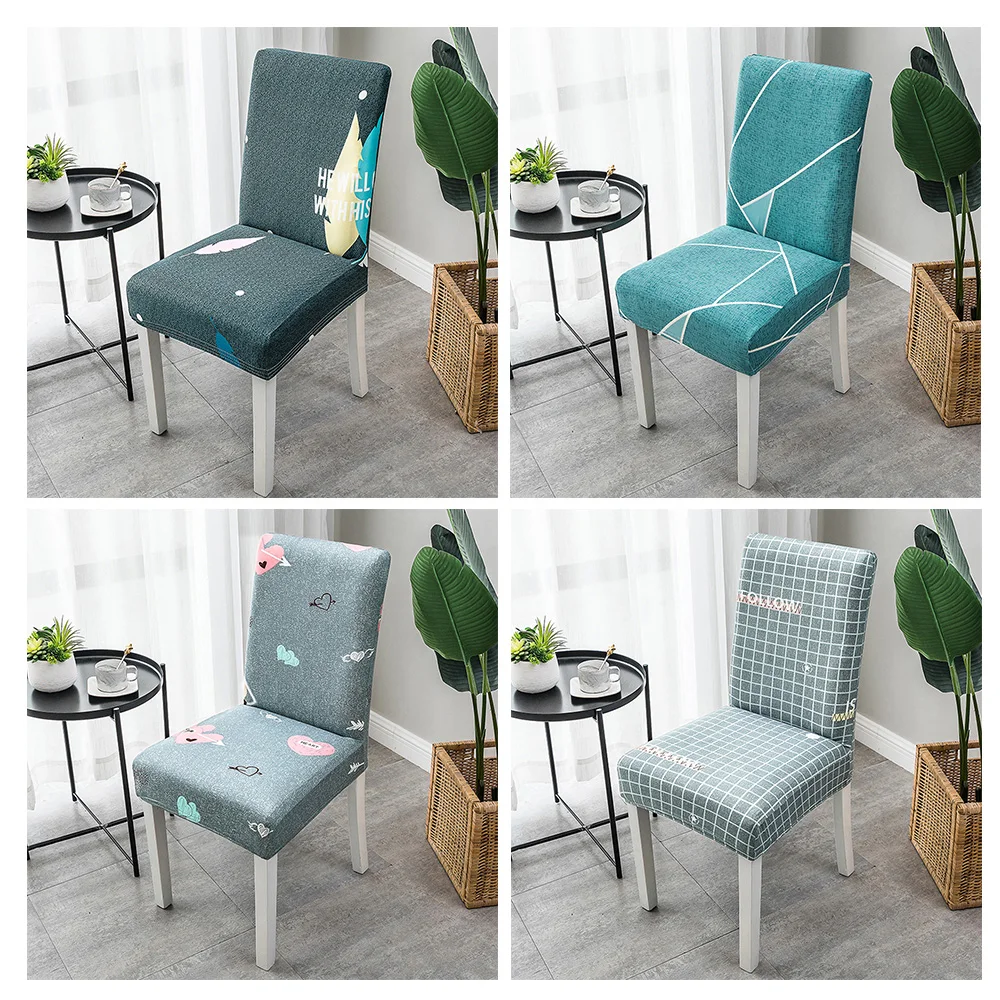 

Printing Chair Cover Dining Elastic Chair Covers Spandex Stretch Elastic Office Chair Case Anti-Dirty Removable Home Hotel Decor