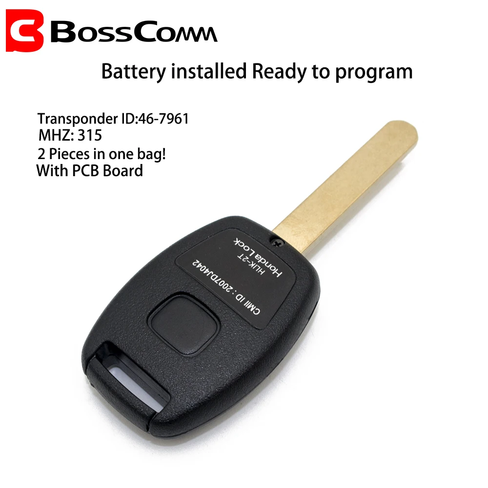 2 для Honda CIVIC Car Key Fob STREAM Remote S0084 A 315 МГц с чипом ID46|Ключ от авто| |