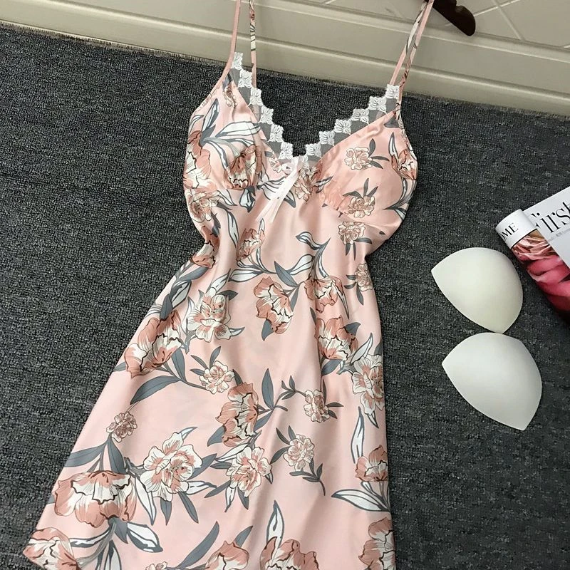 Ночная рубашка la robe du soir, сексуальная женская кружевная ночная рубашка с открытой спиной, соблазнительная ночная рубашка с тонким принтом, ночная рубашка для дома