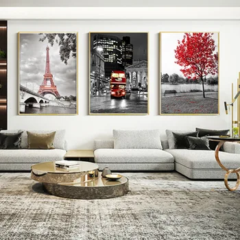 

Huacan Diamond Painting 5d 3pcs Square Scenery Embroidery Eiffel Tower Mosaic Tree Diamond Art Full Drill