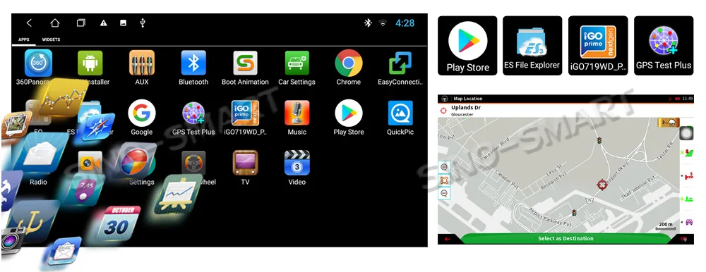 Perfect SINOSMART 4 Core/8 Core CPU, 2G RAM Android 8.1 Car Audio GPS Navigation for Mitsubishi Lancer 2006-2016 ASX 2013-2018 1