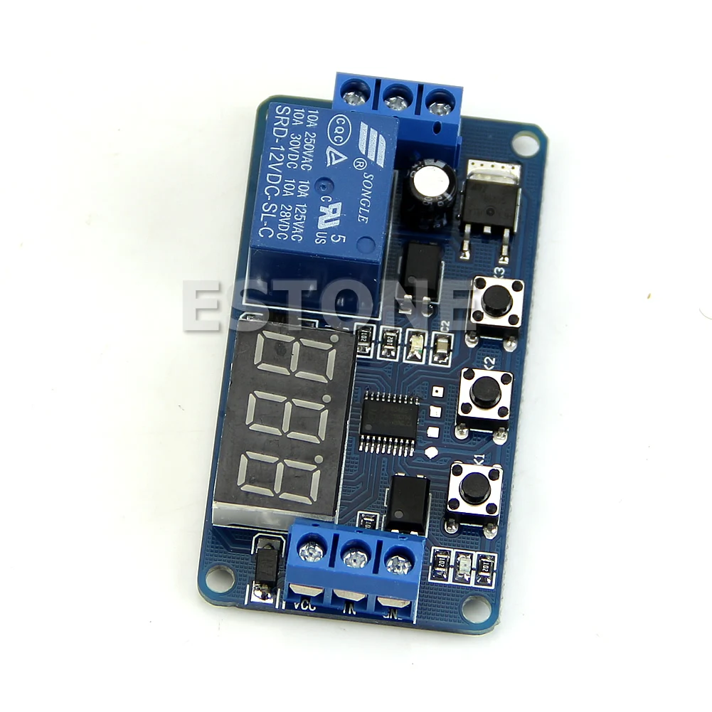 

LED Home Automation Delay Timer Control Switch Relay Module Digital display 12V