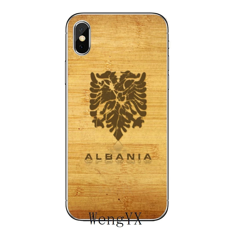 Албанский флаг баннер с орлом для iPhone 11 pro XR X XS Max 8 7 6s plus SE 5S 5c iPod Touch 5 6 Чехол - Цвет: Albanian-Flag-A-10