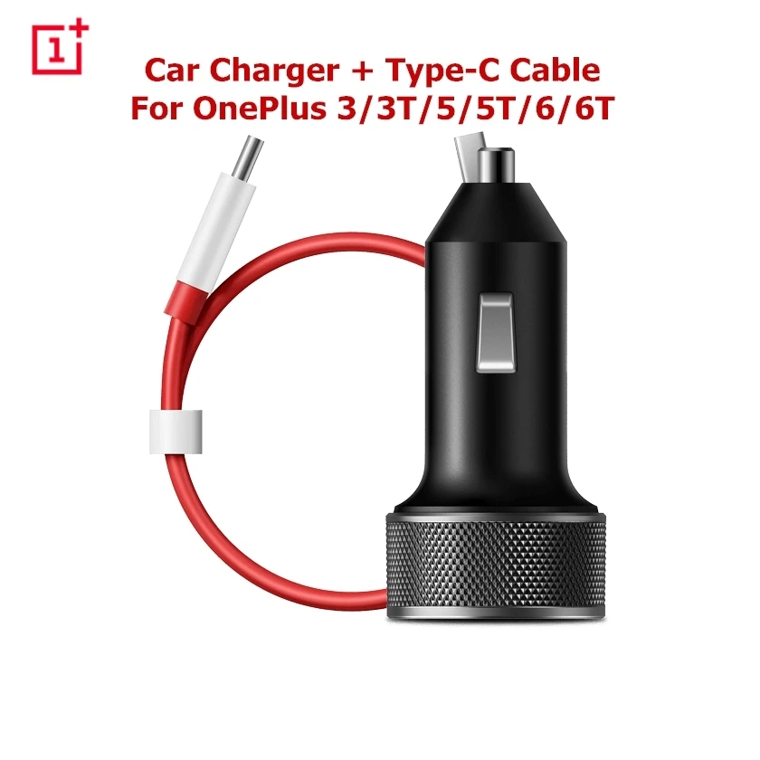 Официальное автомобильное зарядное устройство адаптер для Oneplus 6T 5T 3T Dash автомобильное зарядное устройство+ 100 см Тип C круглый Быстрый зарядный кабель One Plus 6 5 3