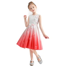 Short Formal Communion Dress Flower Bow Girl Birthday Party Princess Gowns Satin Flower Girl Dresses Christmas
