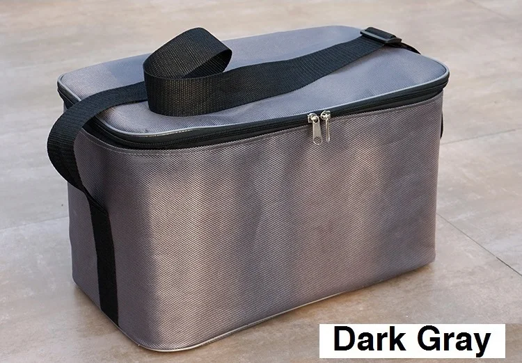 new model dark gray Складная сумка-холодильник портативный автомобильный холодильник для Термосумка для еды встроенный ПВХ доска пила ледяной компресс - Цвет: new model dark gray