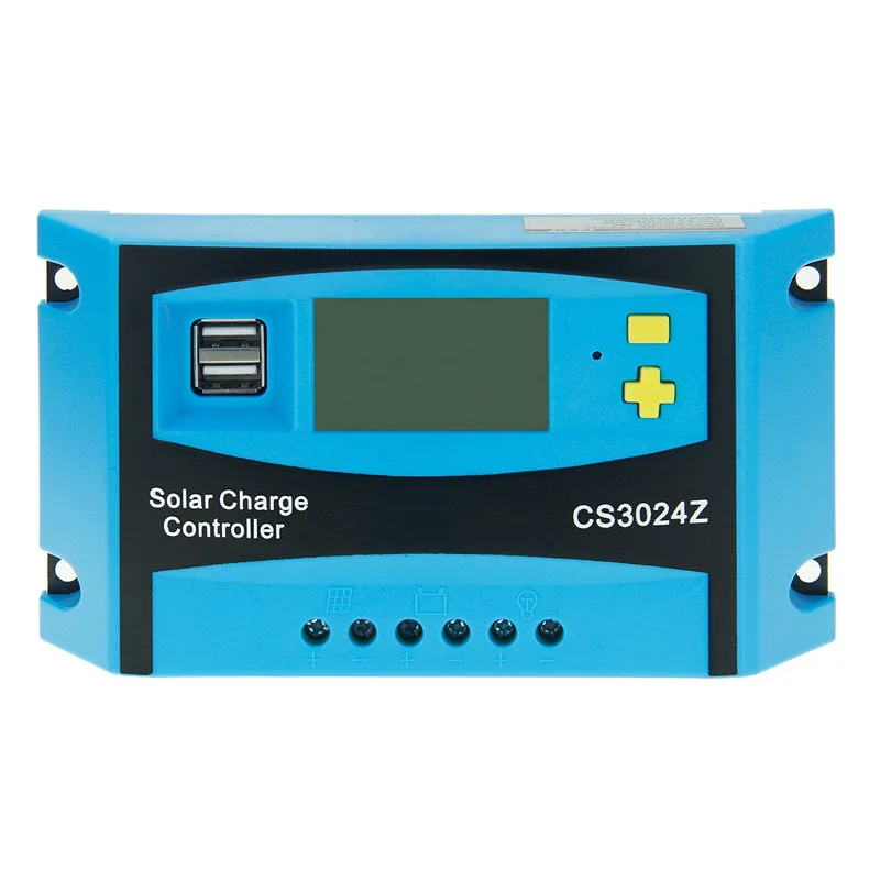 Синяя ракушка 12V24V30A ЖК-дисплей Солнечный контроллер свинцово-кислотная батарея Солнечный контроллер зарядки