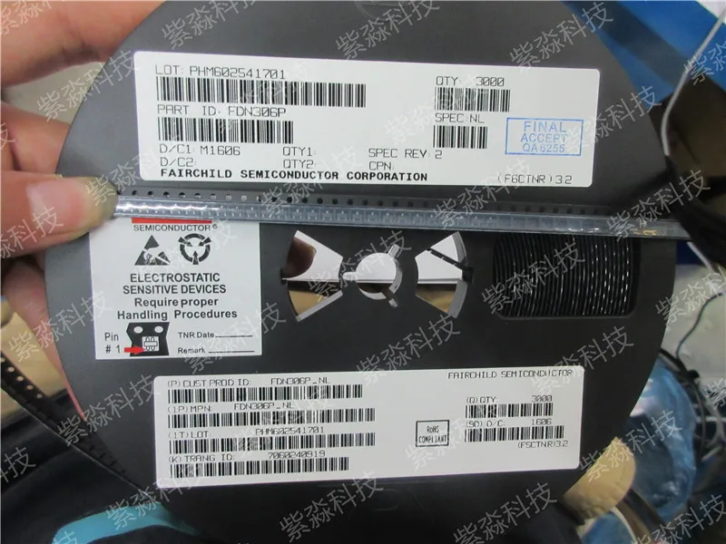 FDN306P MOSFET P-Ch PowerTrench указанный чип 1,8 V