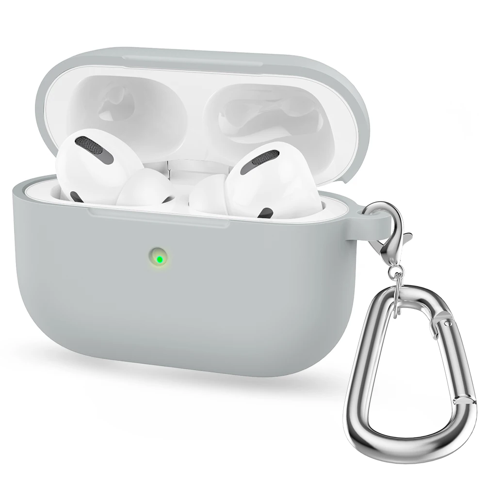 Мини Мягкий силиконовый чехол для Apple Airpods Pro противоударный чехол для Apple гарнитура для AirPods чехол s для Airpods Pro защитный чехол - Цвет: qianhui
