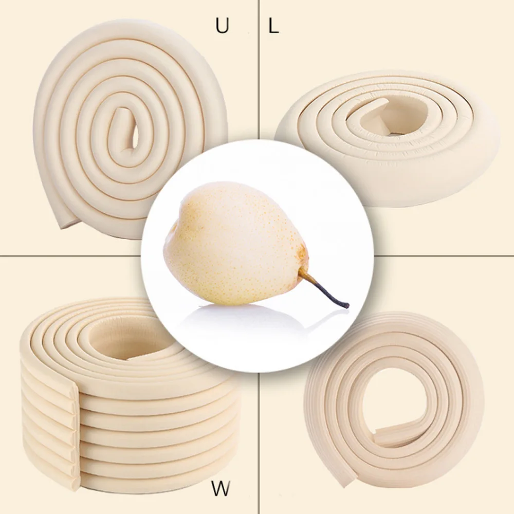 Детские полоски для предотвращения столкновений, защитные полоски для детей, утолщенные защитные полоски для детского сада, детский стол - Цвет: Beige W-2m