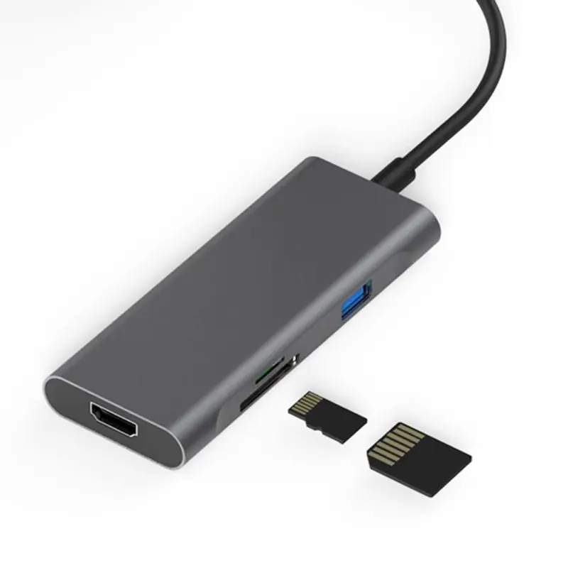 7 в 1 USB C концентратор ключ с HDMI для MacBook Air Pro и других типов C ноутбука X6HA