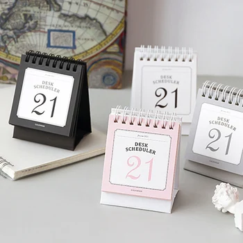 

Nordic Daily Style Calendar Literary Notes Multi-color DIY Portable Desk Calendar Daily Schedule Planner 2020-2021