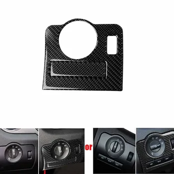 

For Ford Mustang 2009-2013 Car Interior Moulding Carbon Fiber Headlight Switch Frame Trim Cover Auto Stickers