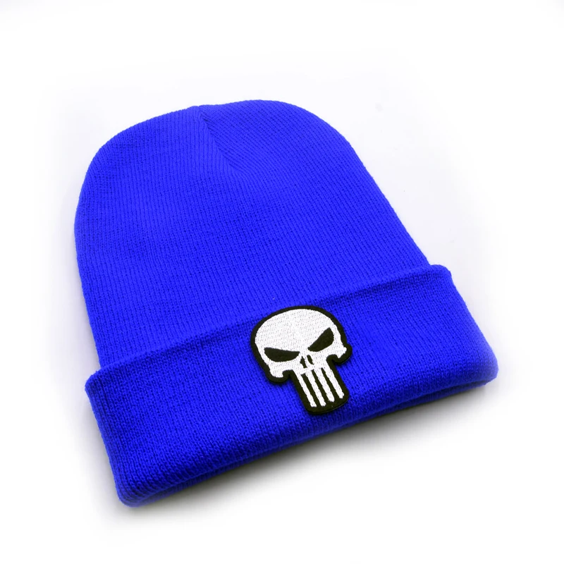 The Punisher logo Wool Beanies 6 colors Knit Men Winter Hats For Men Women Beanie Warm hat Crochet hat cotton hat