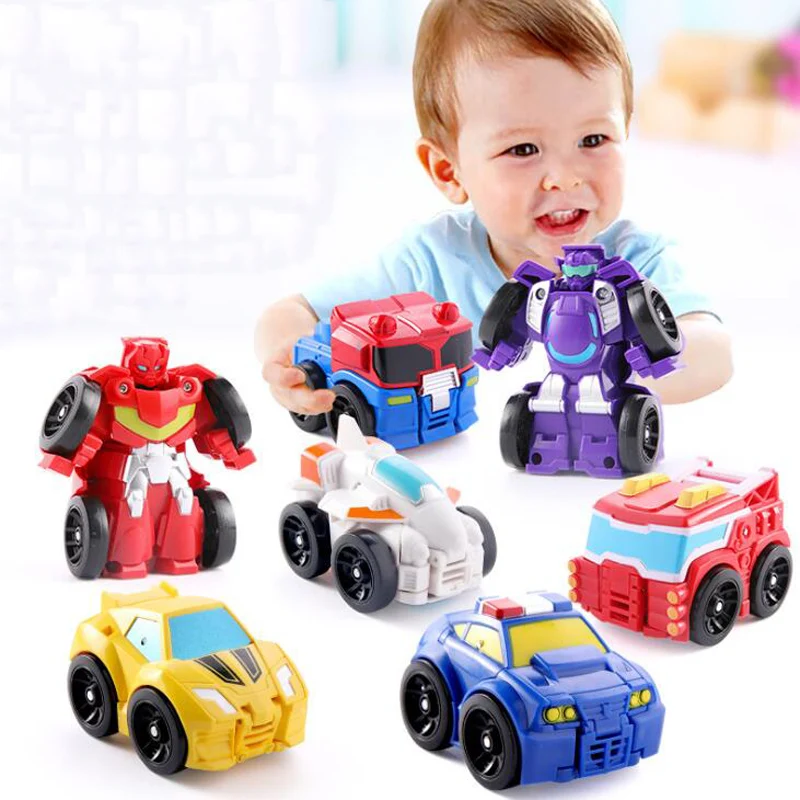 

One Flash Deformation Robot Cool Deformation Car Children Mini Car Model Car Model Cool Racing Toy Boy Holiday Gift