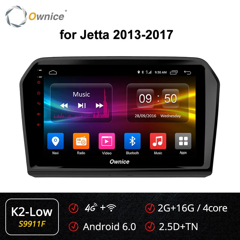 S9911 K2-Low Ownice K3 K5 K6 Android 8,1 Octa 8 ядерный автомобильный Радио gps DVD navi для Volkswagen Jetta 2013 360 панорама DSP 4G - Цвет: S9911 K2-Low