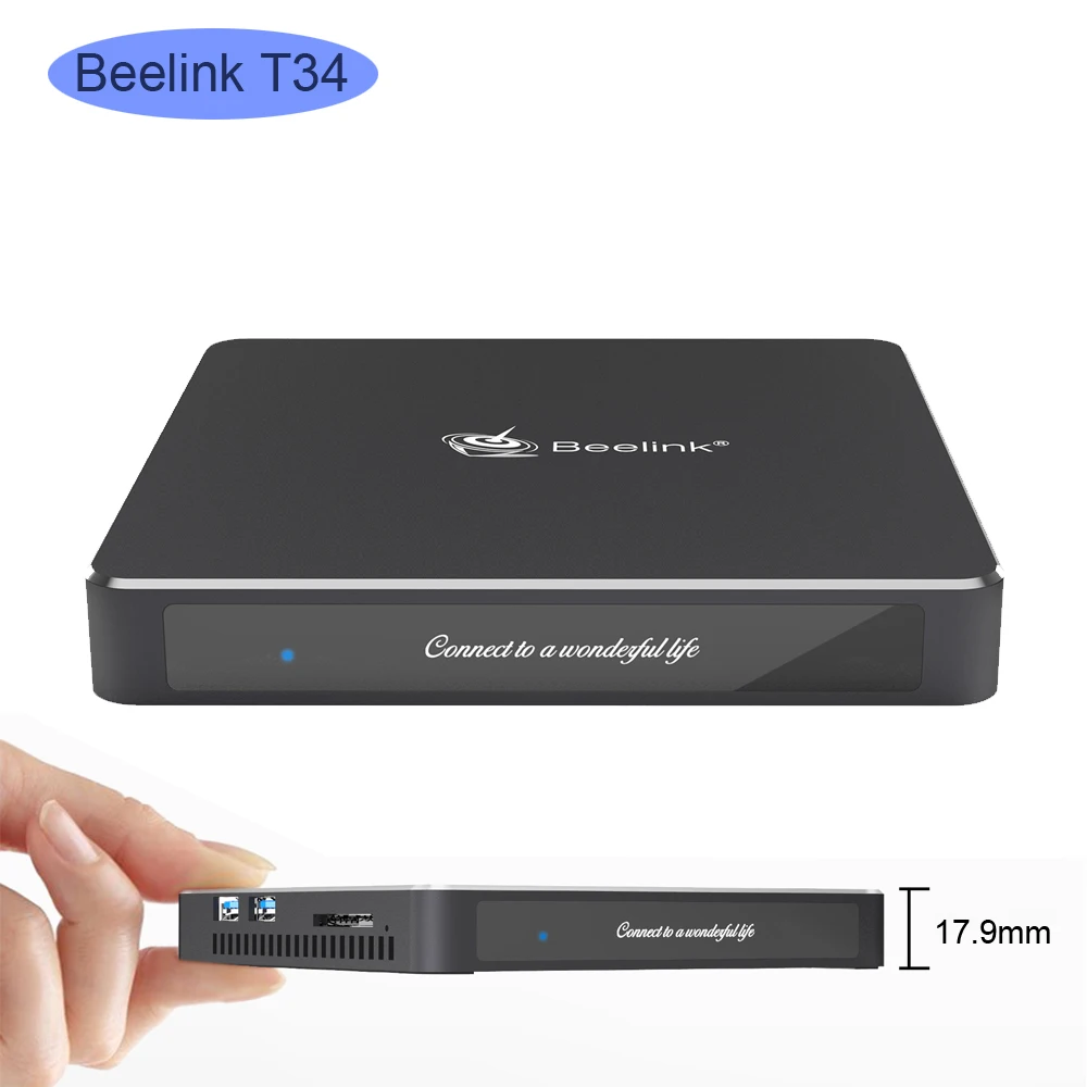 Windows 10 Mini PC T34 intel celeron N3450 quad core 2,2 GHz 8GB DDR3 256GB SSD win10 computadora linux NUC ubuntu ventilador de la computadora