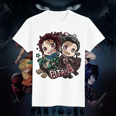Демон Slayer: Kimetsu no Yaiba футболка Аниме Косплей Kamado Tanjirou футболка Повседневная Мужская и Женская топы футболки - Цвет: 24