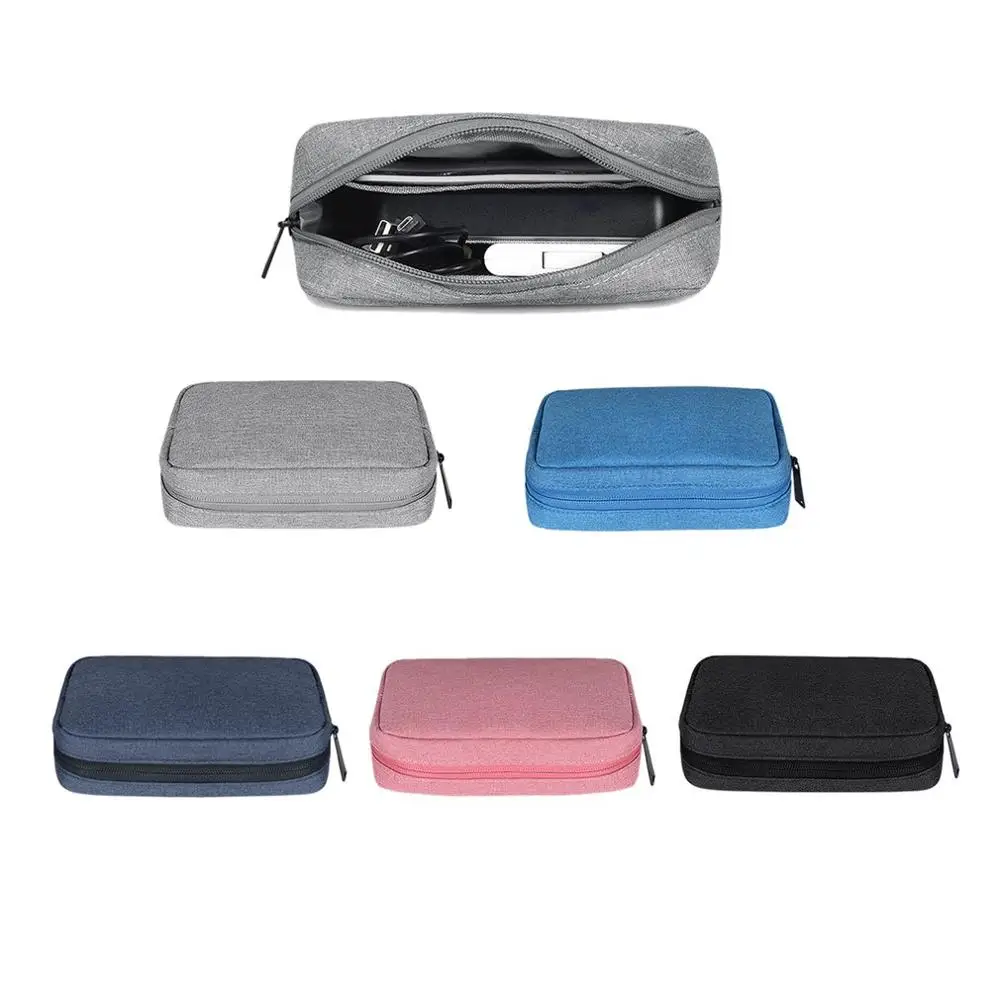 Multifunctional Portable Size Nylon Wire Digital Data Cable Storage Bag Durable Use Outdoor Travel USB Earphone Organizer