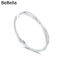BeBella браслет с крестом с кристаллами с чешскими кристаллами модные украшения для женщин девочек подарок на день рождения невесты свадебные украшения