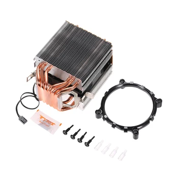 

Hydraulic CPU Cooler Heatpipe Fans Quiet Heatsink Radiator for Core Sempron Platform with Blue Light
