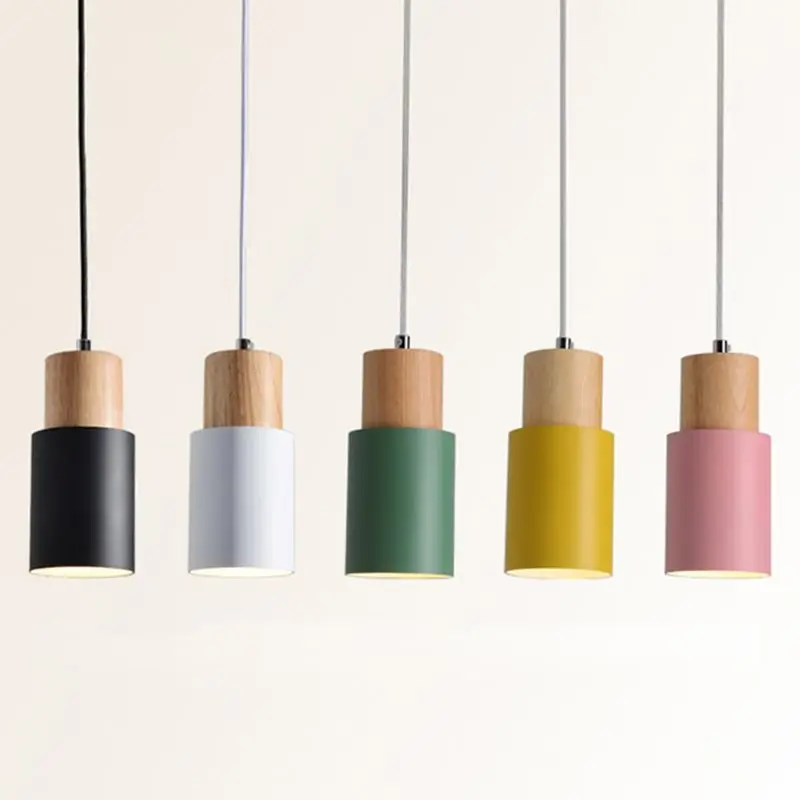 

E27 Ceiling Lamp Holder Hanging Light Socket Wood Pendant Base Simple Nordic Decor For Home Hotel Island Kitchen