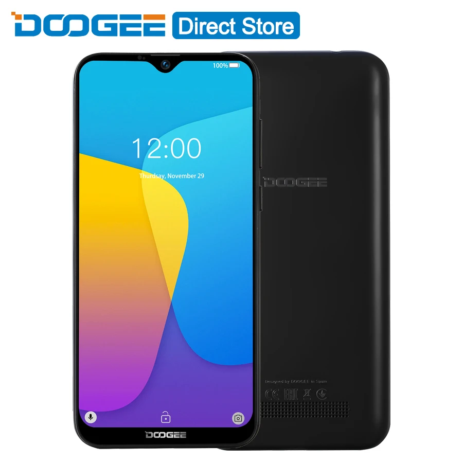 Смартфон DOOGEE X90, 6,1 дюймов, 19:9, дроп LTPS экран, смартфон, четыре ядра, 16 Гб ПЗУ, 3400 мАч, две sim-карты, 8 Мп+ 5 МП, WCDMA, Android Go