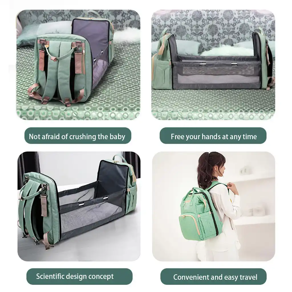 Tragbare Falten Baby Rucksack Bett Multifunktionale Bett Mid Bett Mutter Und Baby Tasche Tragbaren Grosse Kapazitat Tasche Zihr Lauftaschen Aliexpress
