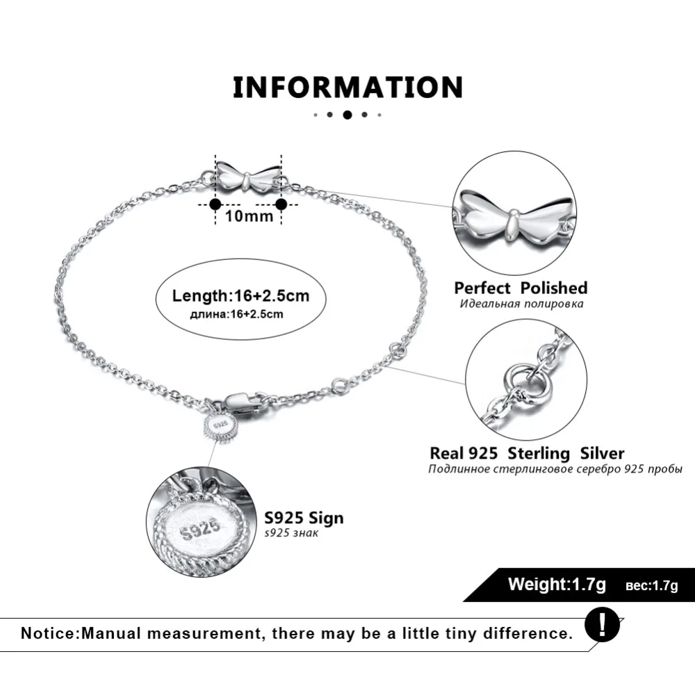 ORSA JEWELS, Настоящее серебро 925 пробы, браслеты для женщин, Идеальный полированный браслет, застежка "Лобстер", Модные женские ювелирные изделия SB29