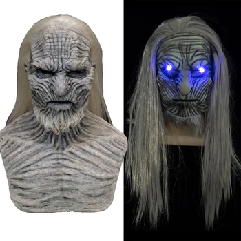

Halloween Horror Mask Game of Thrones Alien Night King Latex Wig Mask Scary Mask for Costume Cosplay Party