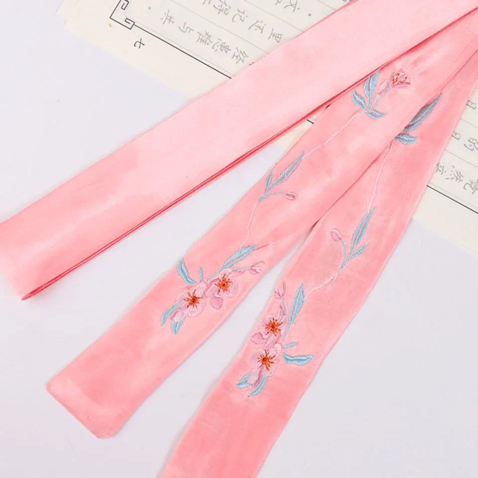 Китайский ветер Hanfu кисточка вышивка лента для волос ancienter головной убор Hanfu Cos аксессуары для волос - Цвет: FD3