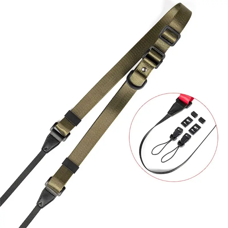 Camera Strap Nylon Adjustable Shoulder Neck Strap Belt for GoPro YI SLR Camera AXYF - Цвет: Army Green (Bandage)