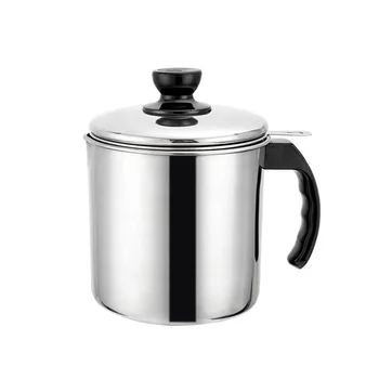 

1.3L Grease Stainless Steel Household Cooking Tools Oil Filter Container Dripping Leakproof Storage Bottle Oil Pot
