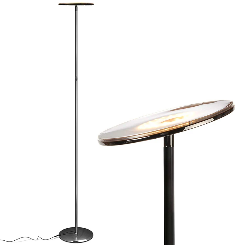 

Modern Minimalism LED Floor Lamp Adjustable Dimming Office Wooden Floor Light Lighting Upward Light Source Wood Floor Lights