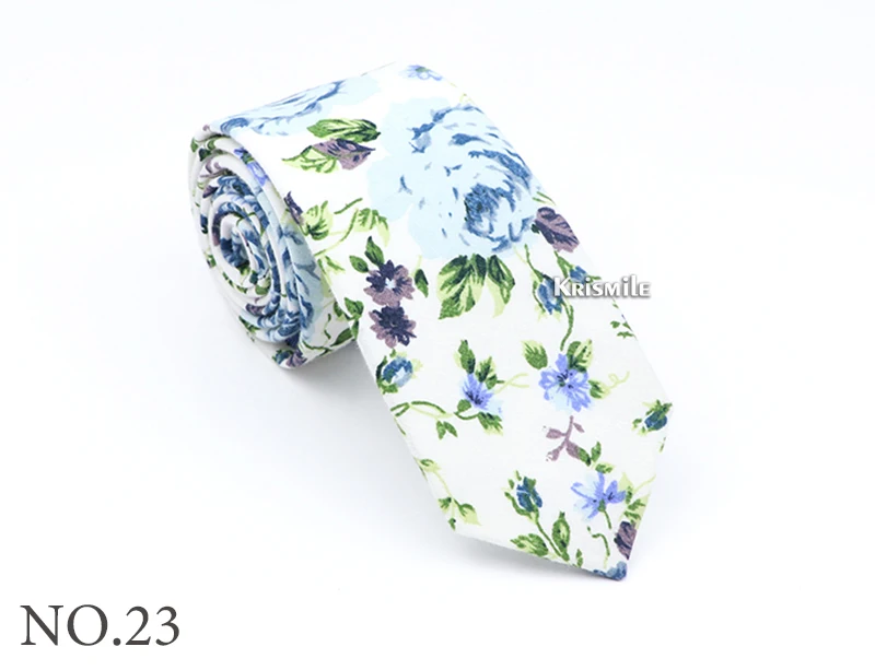 Neue 100% Baumwolle Floral Herren Krawatte Schöne Blume Schmale Dünne 6CM Krawatte Für Hochzeit Party Casual Herren Anzüge druck Hals Krawatten – Detail 26