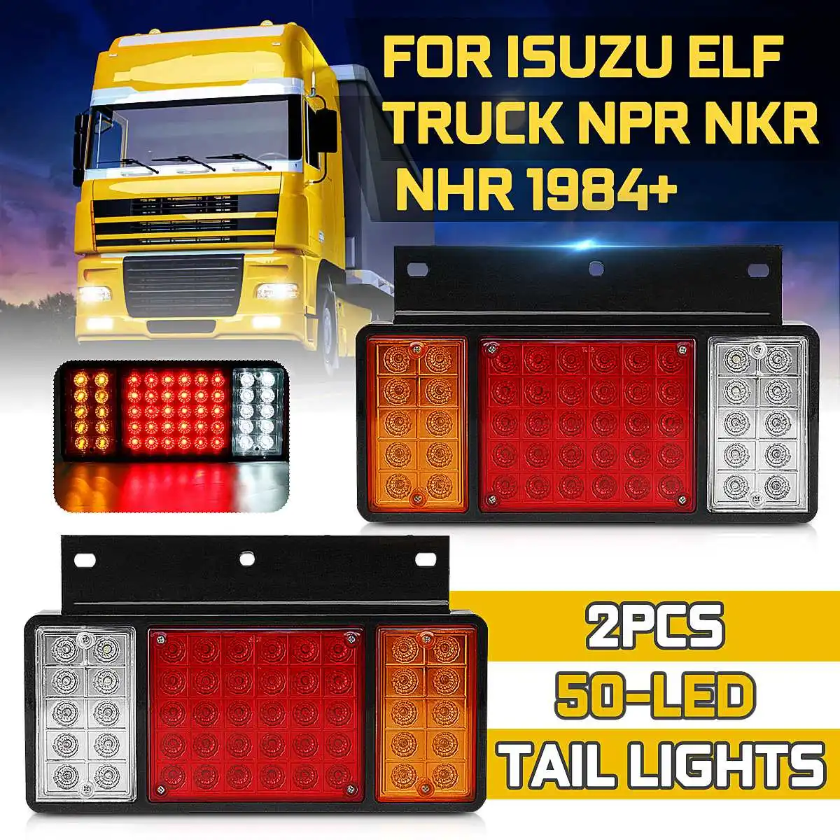 2x12 в 50 светодиодный задний светильник для ISUZU Truck Elf NPR NKR NHR 1984-up автомобильные аксессуары стоп-сигнал поворота Стоп-сигнал