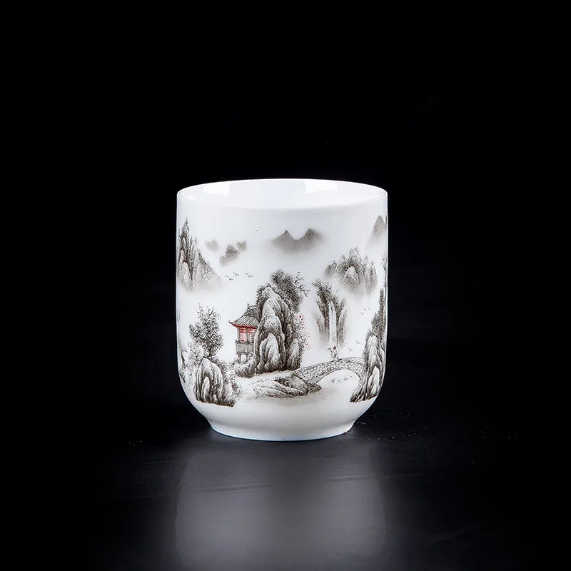 Китайский стиль ретро Керамическая Кунг-фу чашка ручная роспись личности Творческая чайная чашка, кофейная кружки винного цвета посуда для напитков