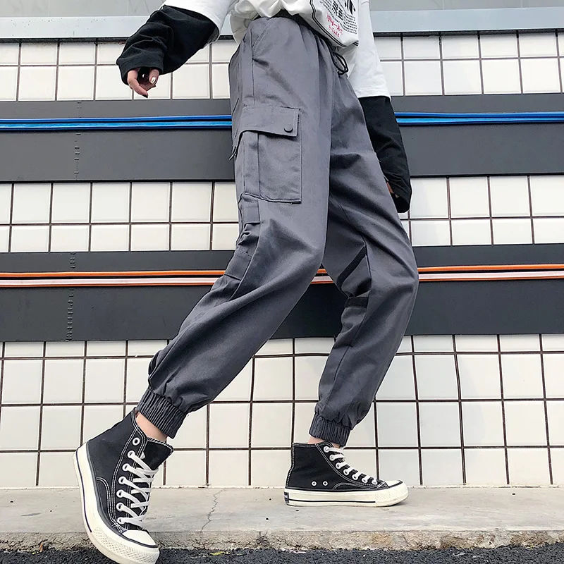 Весна Осень Harajuku Bf хип-хоп спортивные штаны Комбинезоны женские с высокой талией свободные повседневные брюки женские уличные брюки карго