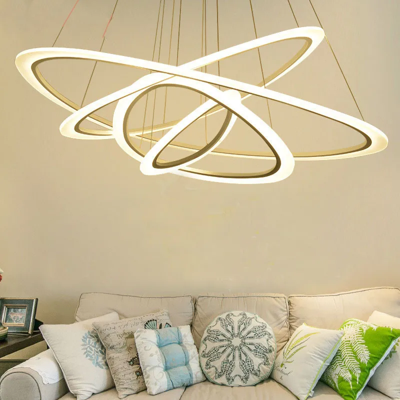 

LED Modern Pendant Lamp Circular Dining Room Lamp Simple Living Room Hotel Creative Office Acrylic Pendant Lamp