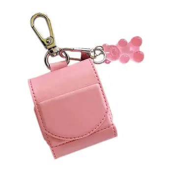 

Hot Selling Pink Leather Case for AirPods Protective Case PU Leather Shell for Wireless Bluetooth Headset Set Female Covers