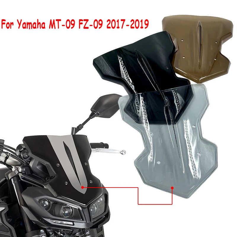 Для Yamaha MT 09 FZ 2017 2018 19 2020 FZ09 лобового стекла автомобиля MT09 лобовое стекло дефлектор