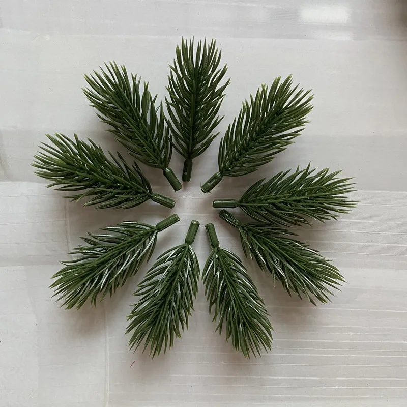 Ramas de pino artificiales, ramas de flores artificiales, decoración de fiesta de Navidad, accesorios de bricolaje, ramo, caja de regalo, 10 Uds. - Imagen 6