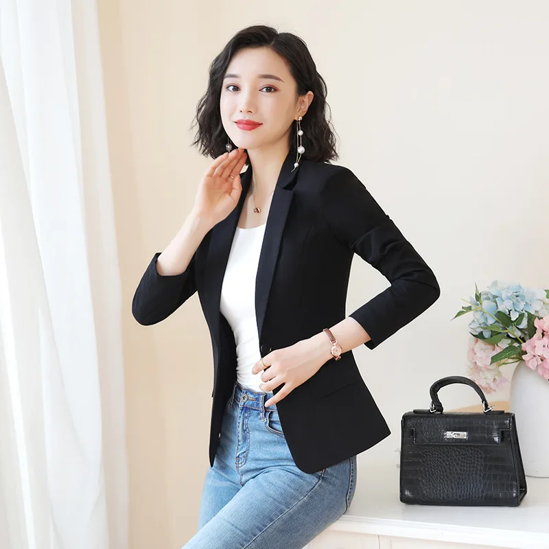 

Photo Shoot 2019 Small Suit Coat Women's Korean-style New Style Elegant Slim Fit Slimming Versatile Leisure Suit Autumn