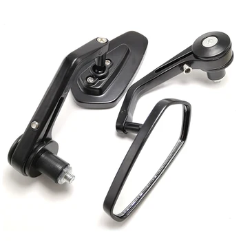 

7/8" Handlebar Aluminum Alloy Motocycle Rearview Mirrors Moto End Motor Side Mirrors Motorcycle Cafe Racer Accessories
