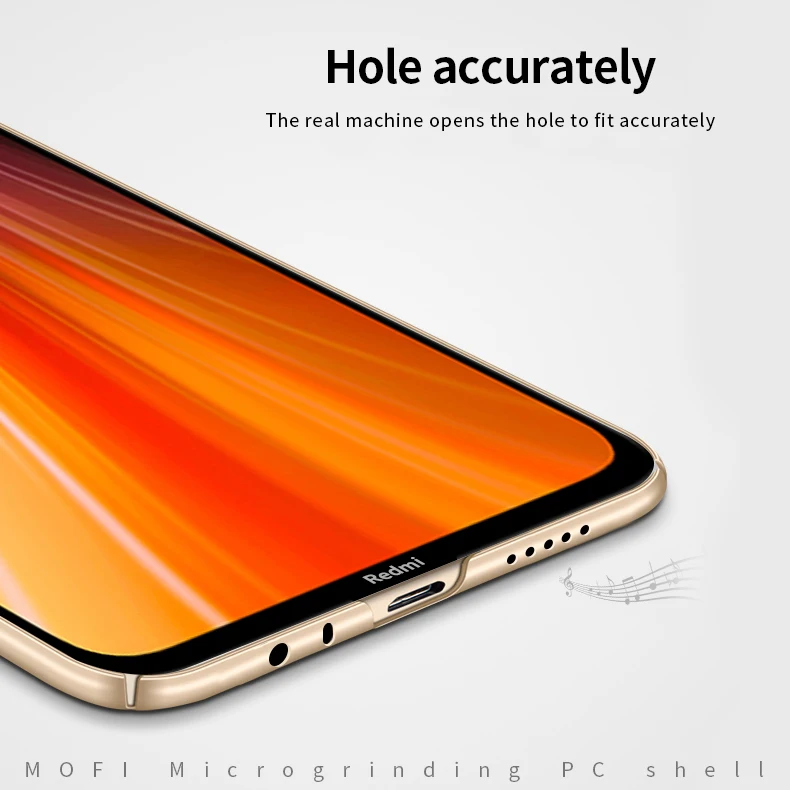 MOFi для Xiaomi Redmi Note 8T чехол для ПК Жесткий Роскошный защитный задний Чехол для Xiaomi Redmi Note 8T Fundas чехол для телефона