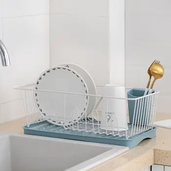 

Dish Drying Rack Bowl Plate Washing Holder Basket Knife Fork Cup Chopsticks Kitchen Tool Storage Organizer House Dishes Rack