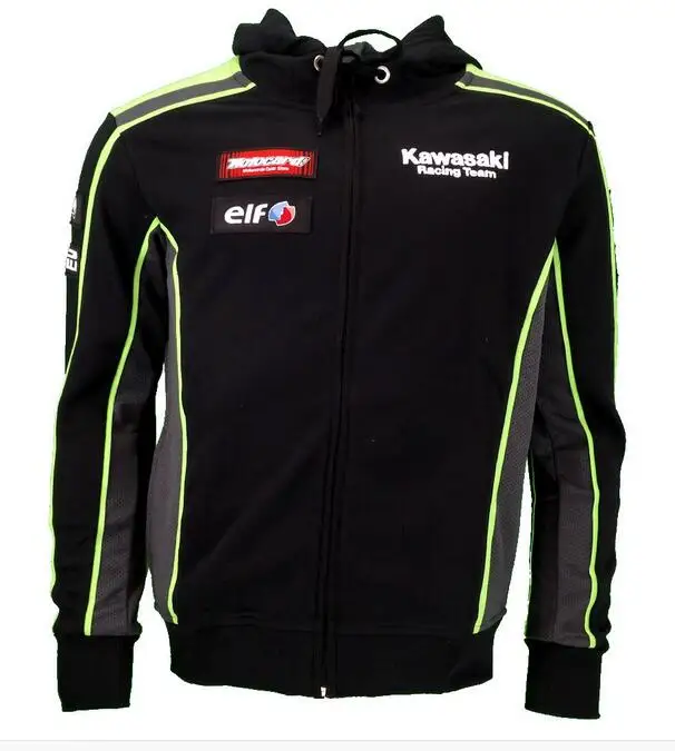 Ветрозащитные мотоциклетные толстовки куртка для Кавасаки гоночный Moto GP команда зеленая Клубная Форма одежда спортивные толстовки для верховой езды