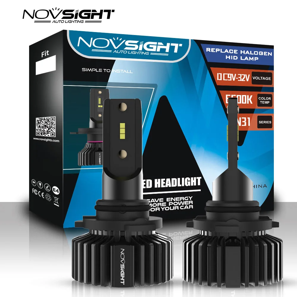 Novsight супер brigh H4 светодиодный H7 H11 H8 HB4 HB3 лампа для автомобильных фар дальнего и ближнего света 50 Вт 10000лм 6500 к Противотуманные фары автомобильные фары 12 В