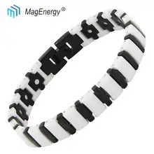 AgEnergy стильные керамические браслеты, Магическая терапия, браслет для артрита, белый и черный, двухцветные керамические браслеты, ювелирные изделия